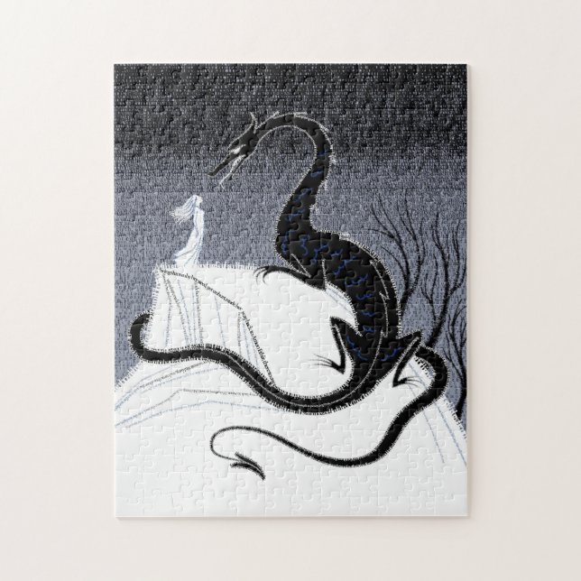 El chica y el rompecabezas del dragón (Vertical)