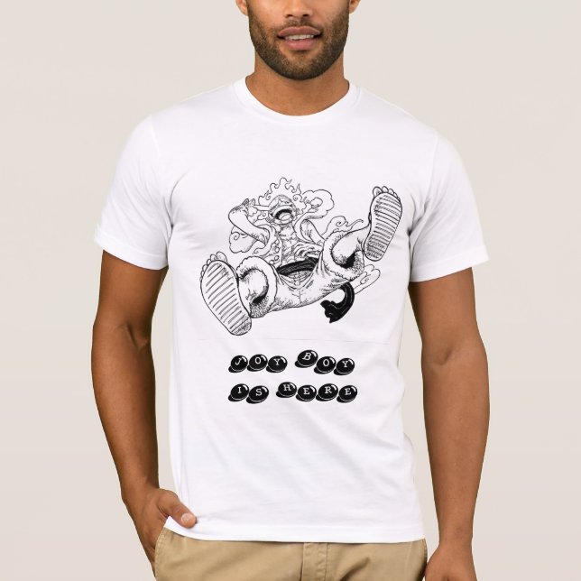 El Chico Alegre De Camisetas Está Aquí - Diseño De (Anverso)
