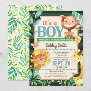 El chico de la invitación a Baby Shower en la jung