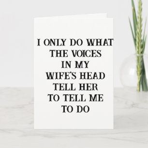 El Chiste de la esposa del marido de la tarjeta de