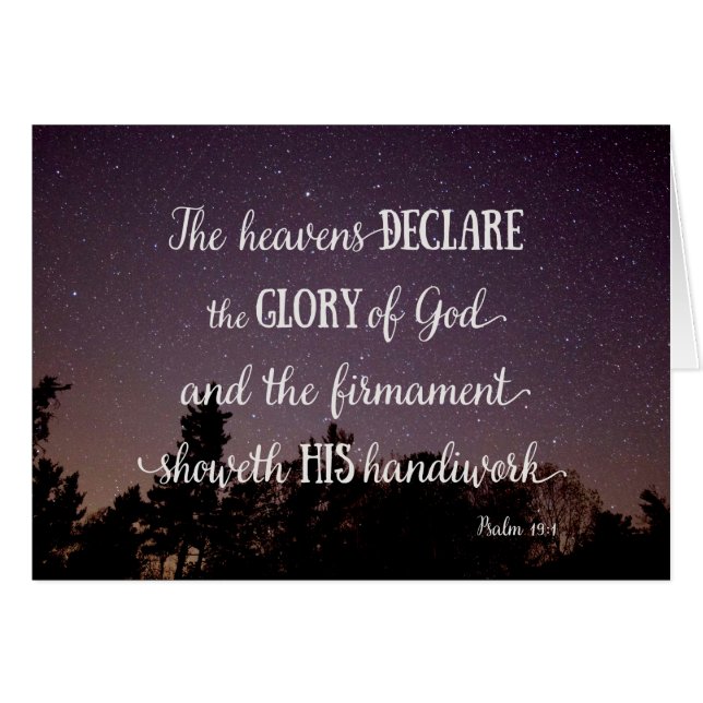 El cielo declara la gloria de Dios (Anverso (Horizontal))