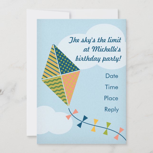 ¡El cielo es el límite! Invitación de fiesta (Anverso)