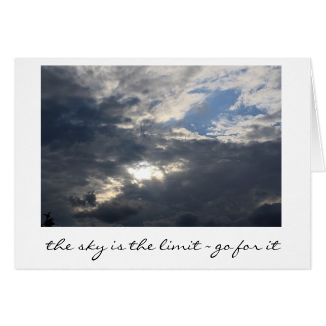 El cielo es la tarjeta de límite en blanco (Anverso (Horizontal))