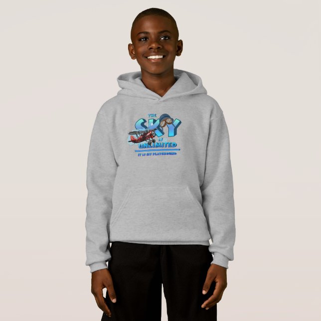 El cielo es mi zona de juegos | Niños Pullover Hoo (Anverso completo)