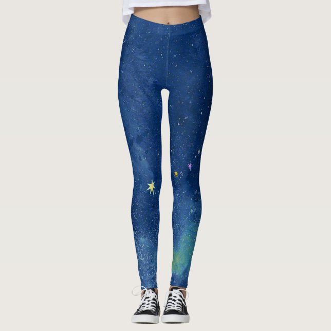 El cielo estrellado Capri Leggings (Anverso)