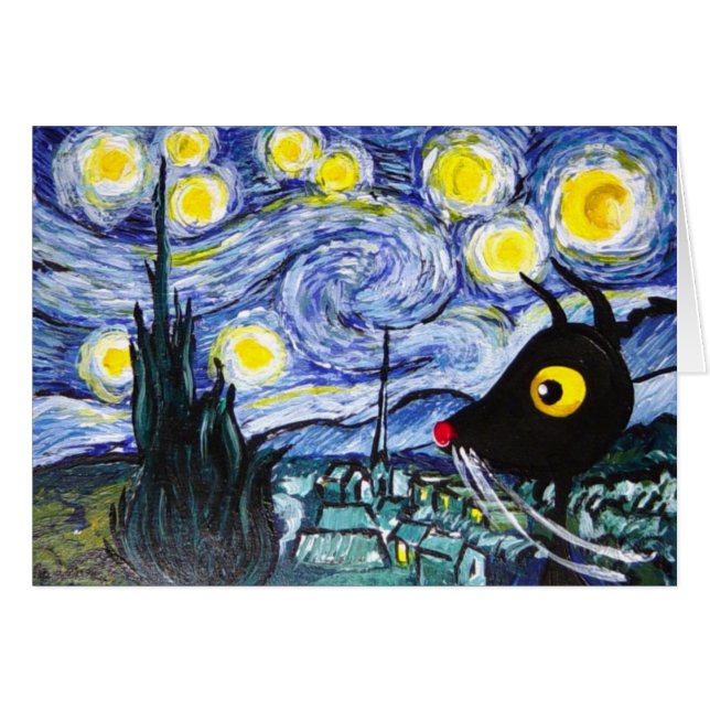 ¡El cielo nocturno del gato de Stressie! (Anverso (Horizontal))
