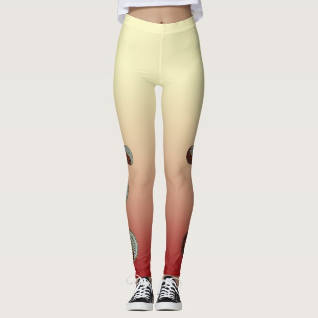 El cielo y el infierno Mandala Leggings (Anverso)