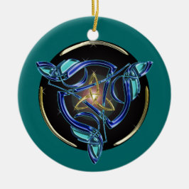 El círculo del ornamento del árbol de Triquetra