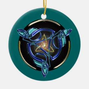 El círculo del ornamento del árbol de Triquetra