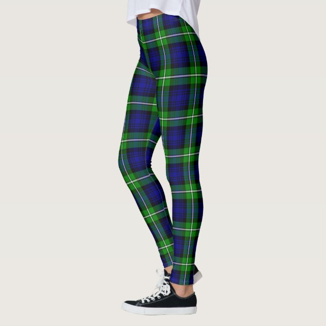 El clan escocés Bannerman Tartan Women Leggings (Izquierda)