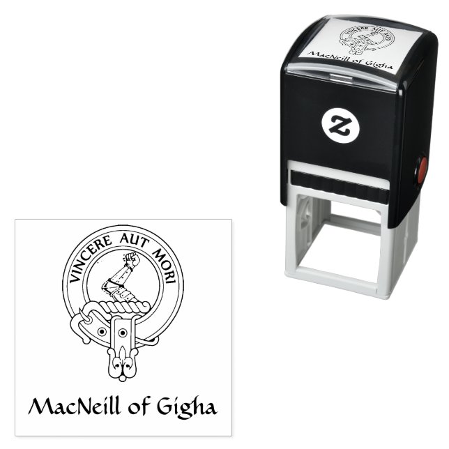 El clan MacNeill de Gigha, sello de caucho Escudo  (In Situ)