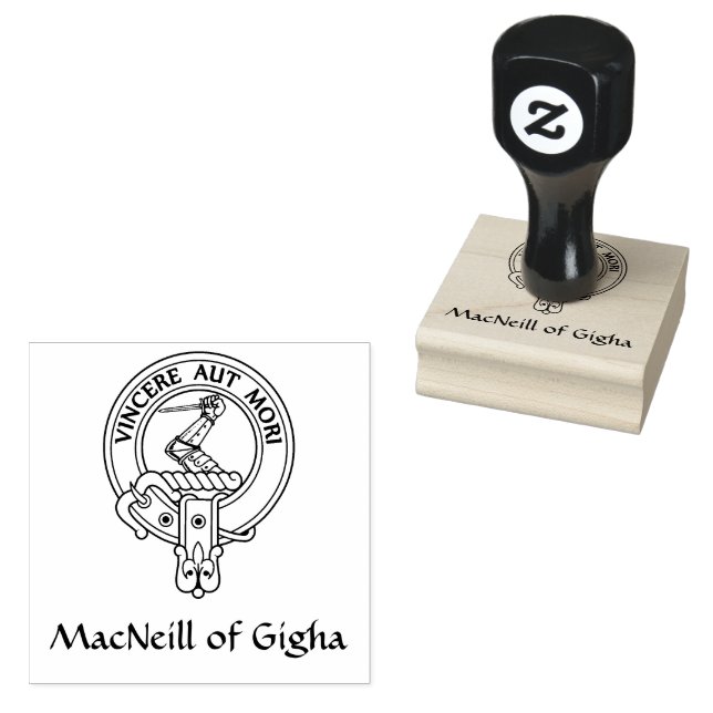 El clan MacNeill de Gigha, sello de caucho Escudo  (Sellado)