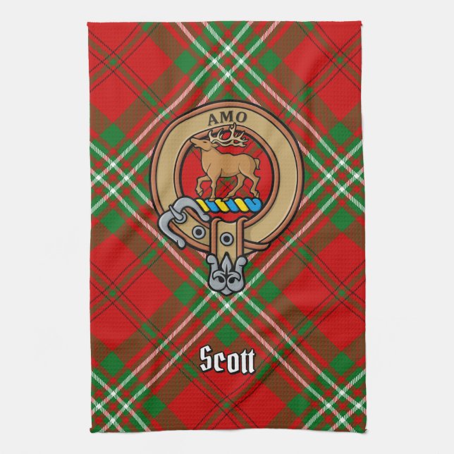 El clan Scott Escudo sobre la toalla de cocina de  (Vertical)