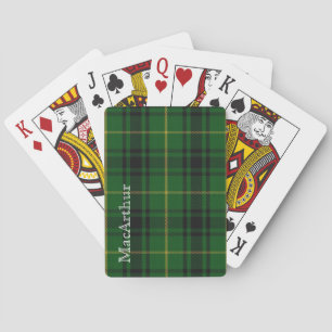 El Clan Verde MacArthur Tartan Juega Cartas De Jue