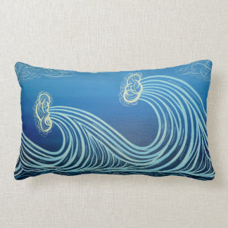 El claro de luna azul agita la almohada del
