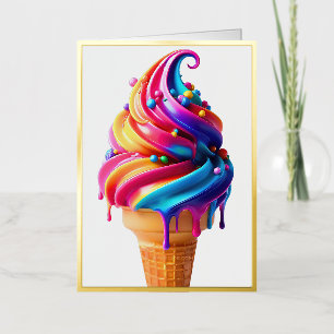 El clásico cono de helado vibrante de SlipperyJoe'