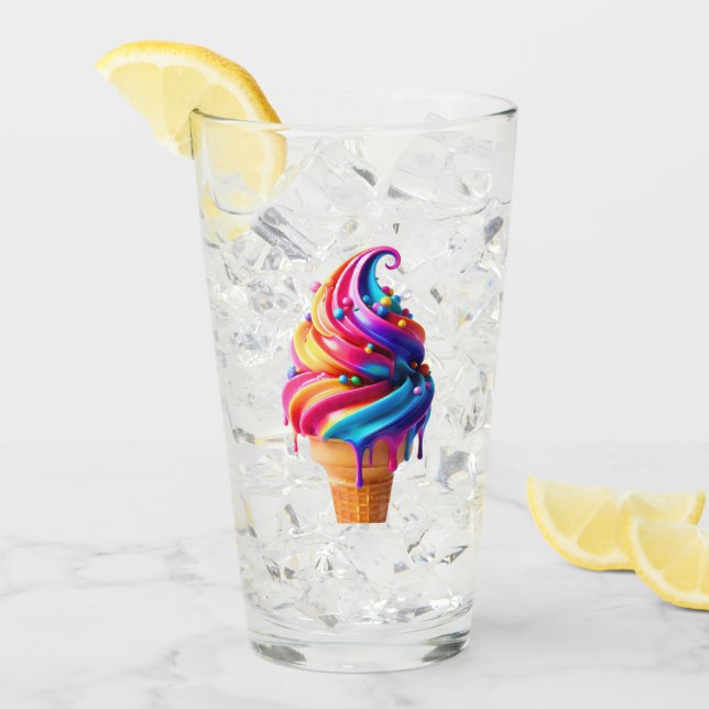 El clásico cono de helado vibrante de SlipperyJoe' (Anverso (hielo))