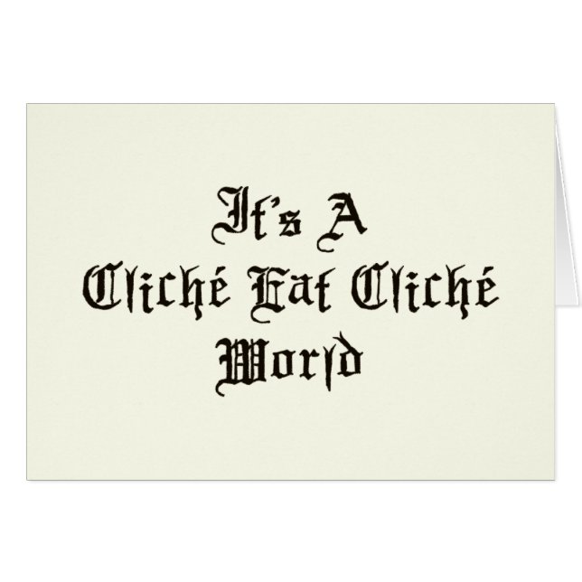El cliché come el mundo del cliché (Anverso (Horizontal))