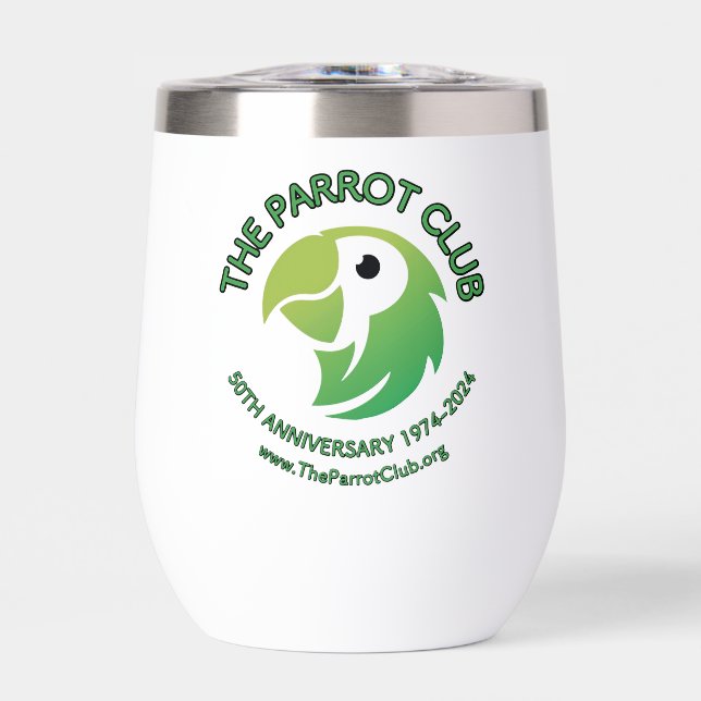 El club de loro 50 años Tumbler de vino (Frente)