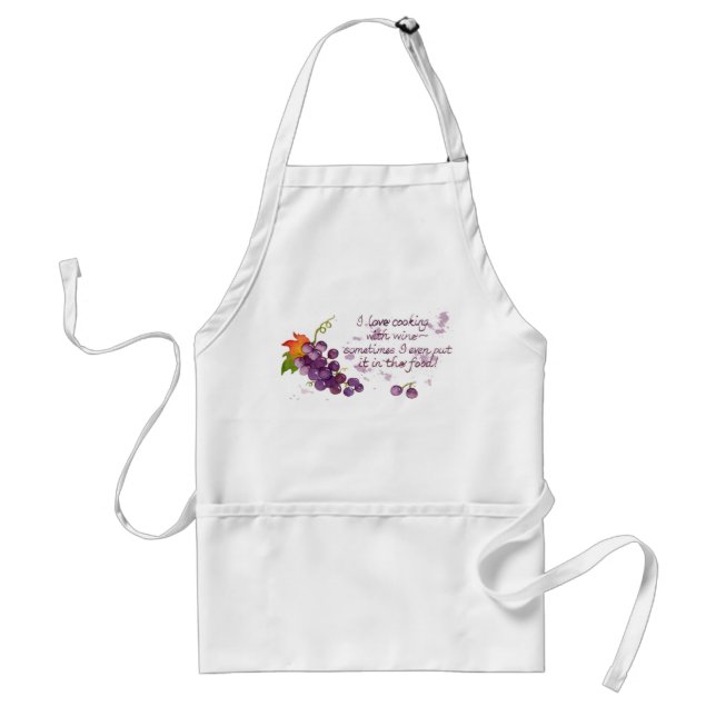 El cocinar con el vino - delantal (Frente)