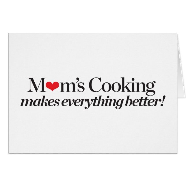 El cocinar de la mamá hace todo mejor (Anverso (Horizontal))