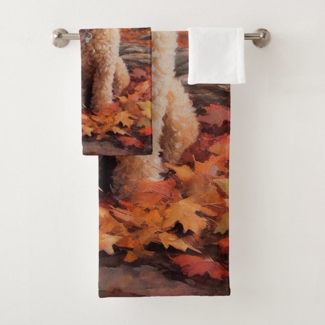 El Cockapoo en otoño se inspira en las hojas (In situ)