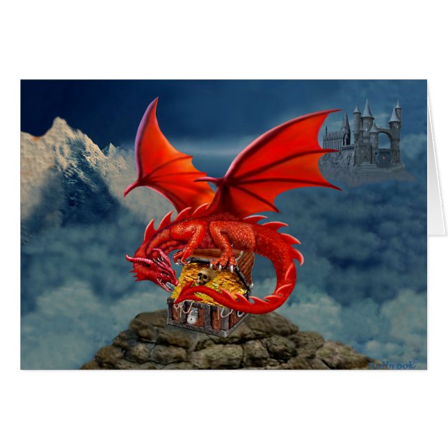 El cofre del tesoro del dragón rojo que vuela (Anverso (Horizontal))