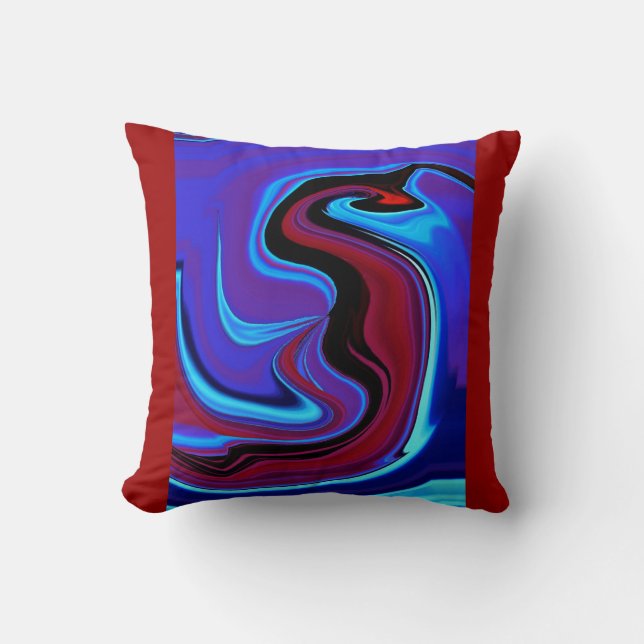 El Cojín decorativo abstracto del dragón rojo (Anverso)