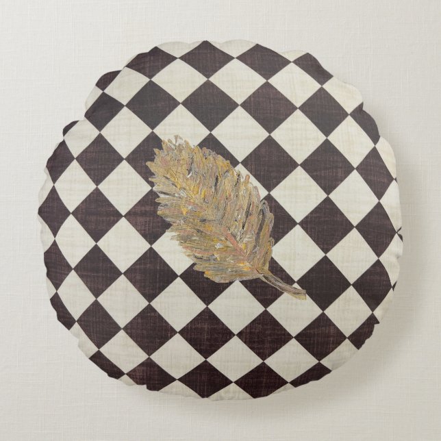 El Cojín decorativo de la Ronda de Diamantes de la (Anverso)