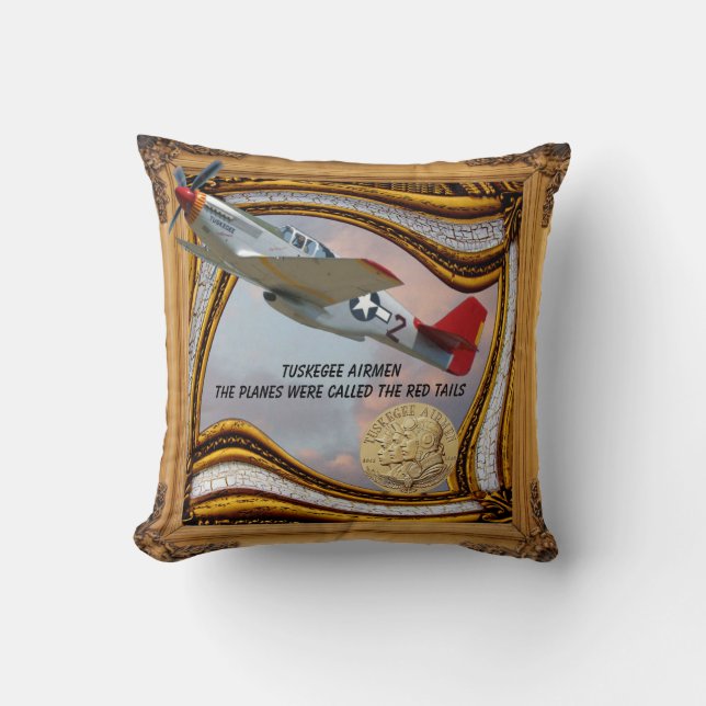 El Cojín decorativo del Airmen de Tuskegee (Anverso)