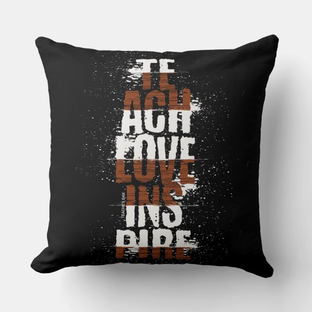 El Cojín decorativo enseña amor e inspira (Anverso)