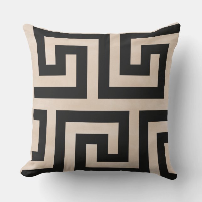 El Cojín decorativo Maze Black and Brown (Anverso)
