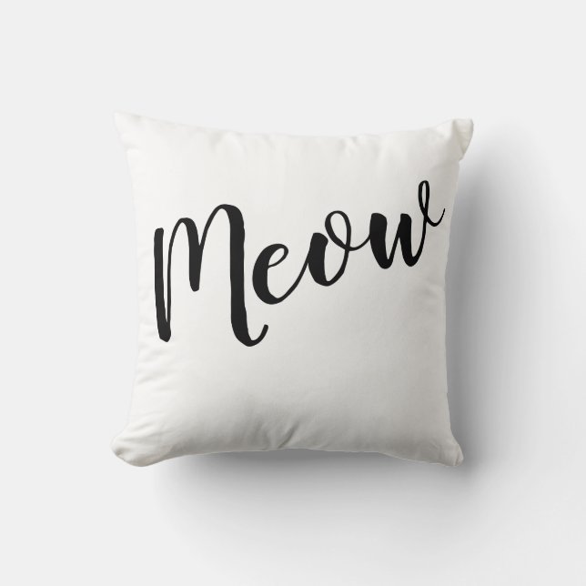 El Cojín decorativo Meow de Cat Lover (Anverso)