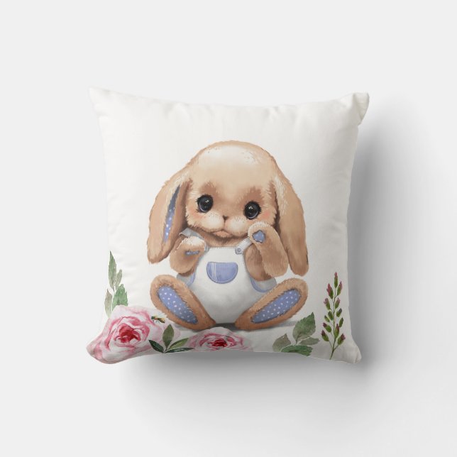 El Cojín decorativo para una ducha de bebé. (Anverso)