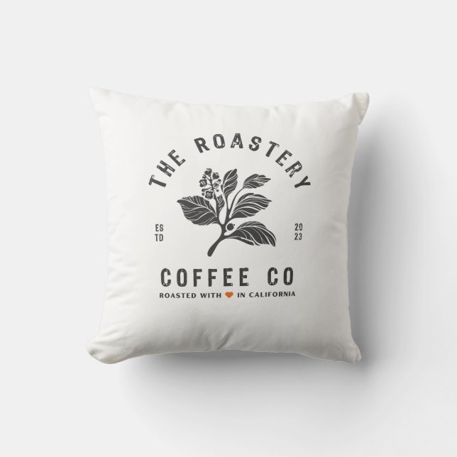 El Cojín decorativo Roastery Coffee Co. (Anverso)