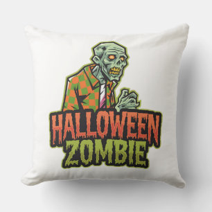 El Cojín decorativo Zombie Verde de Halloween: Ne 