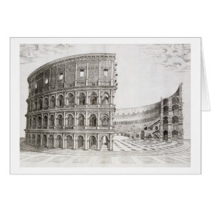 El Coliseo, construido en AD 80 (grabado)