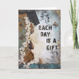 El Collage Art Es Una Tarjeta De Saludo Regalo