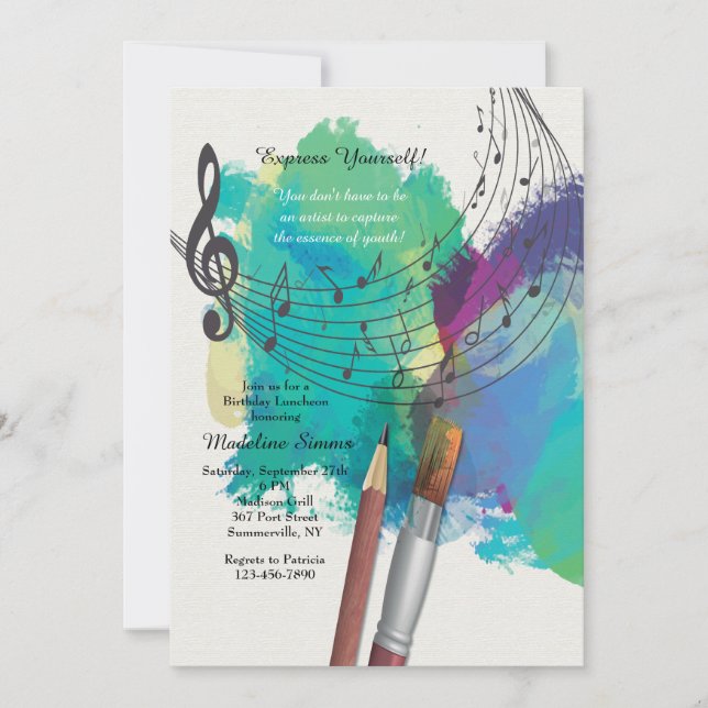 El color de la invitación musical (Anverso)