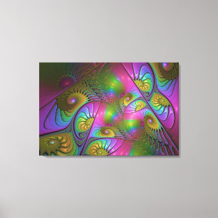 El colorido arte fractal abstracto trippy luminoso