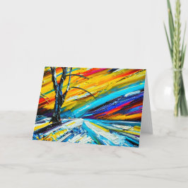 El colorido paisaje invernal