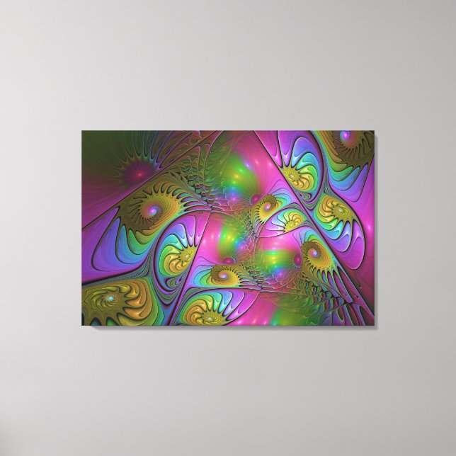 El colorido y luminoso resumen de arte fractal (Anverso)
