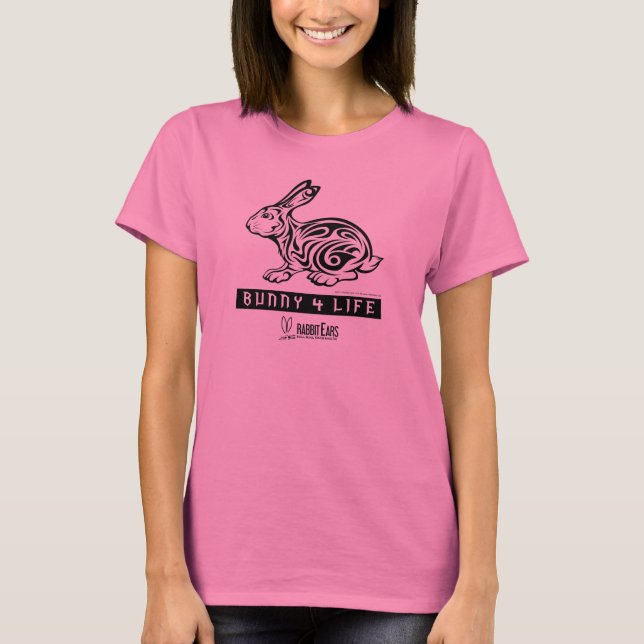 El conejito de las mujeres camiseta de 4 vidas (Anverso)