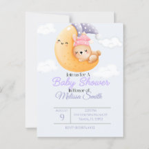 El Conejo Bebé y la Invitación de Baby Shower a la