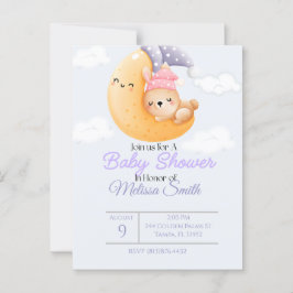 El Conejo Bebé y la Invitación de Baby Shower a la