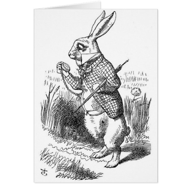 El conejo blanco con el reloj (Frente)