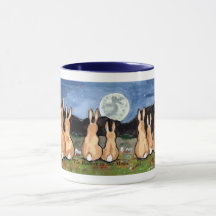 "El conejo en taza de café de la familia del