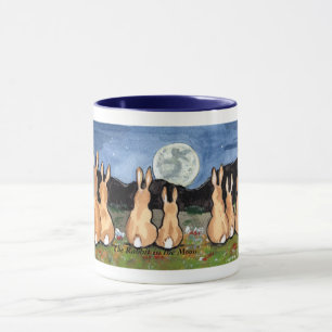 "El conejo en taza de café de la familia del