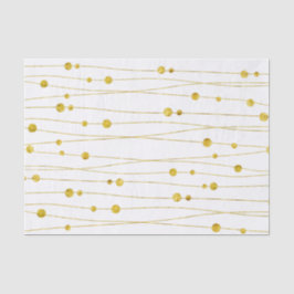 El confeti del oro trenza el papel seda