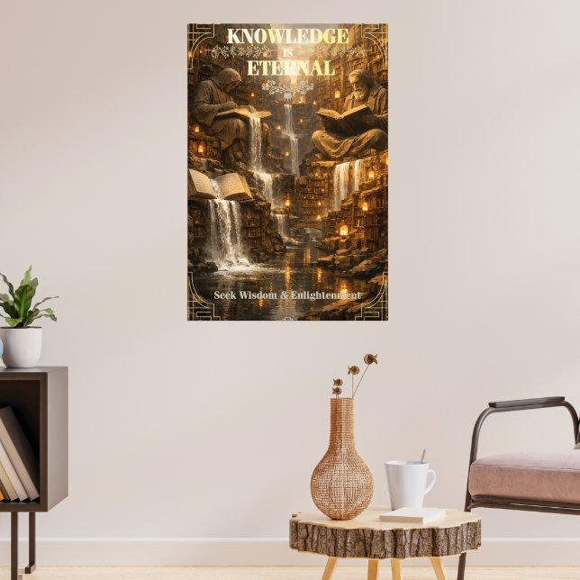 El Conocimiento Es Eterno – Póster de Biblioteca d (Salón 3)